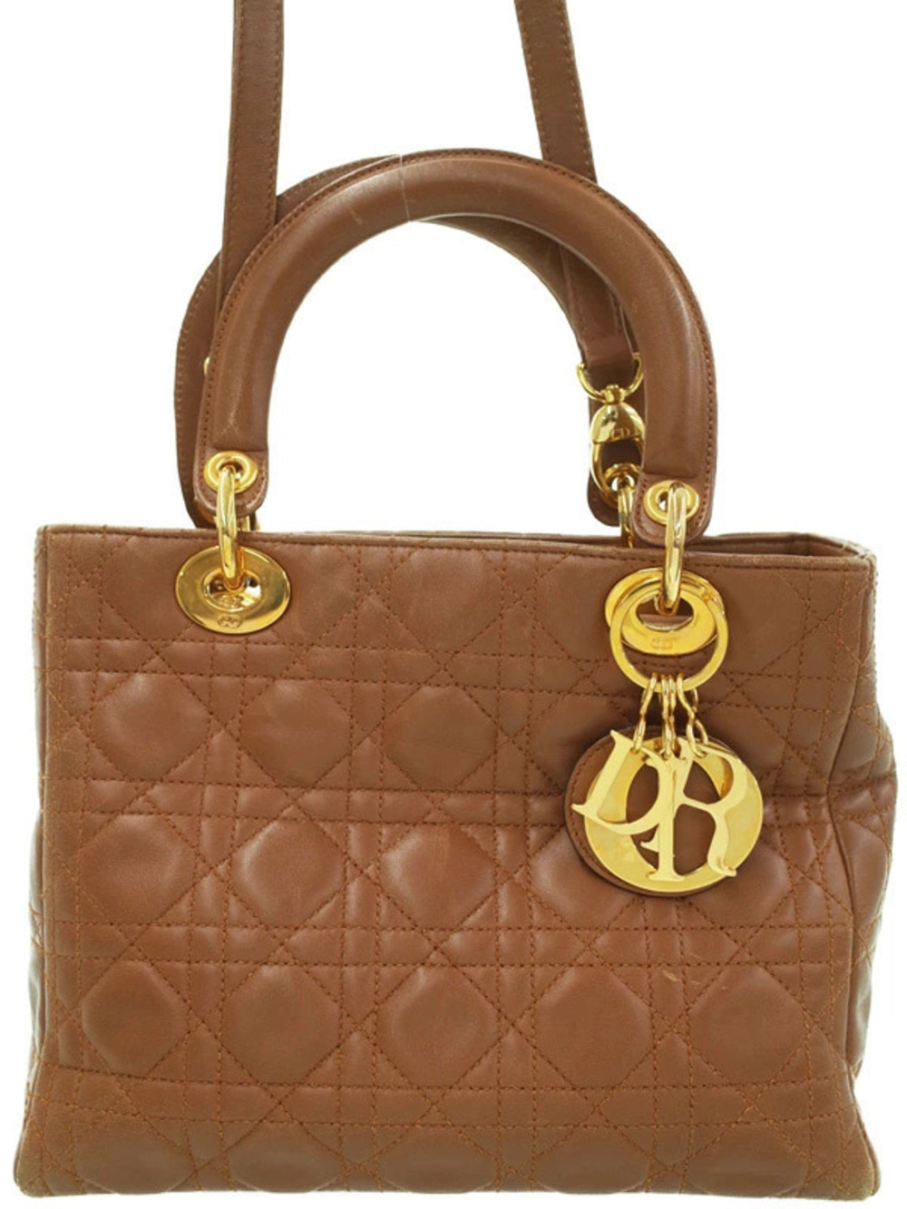 Christian Dior Cannage Quilted Lady Dior 2way bag